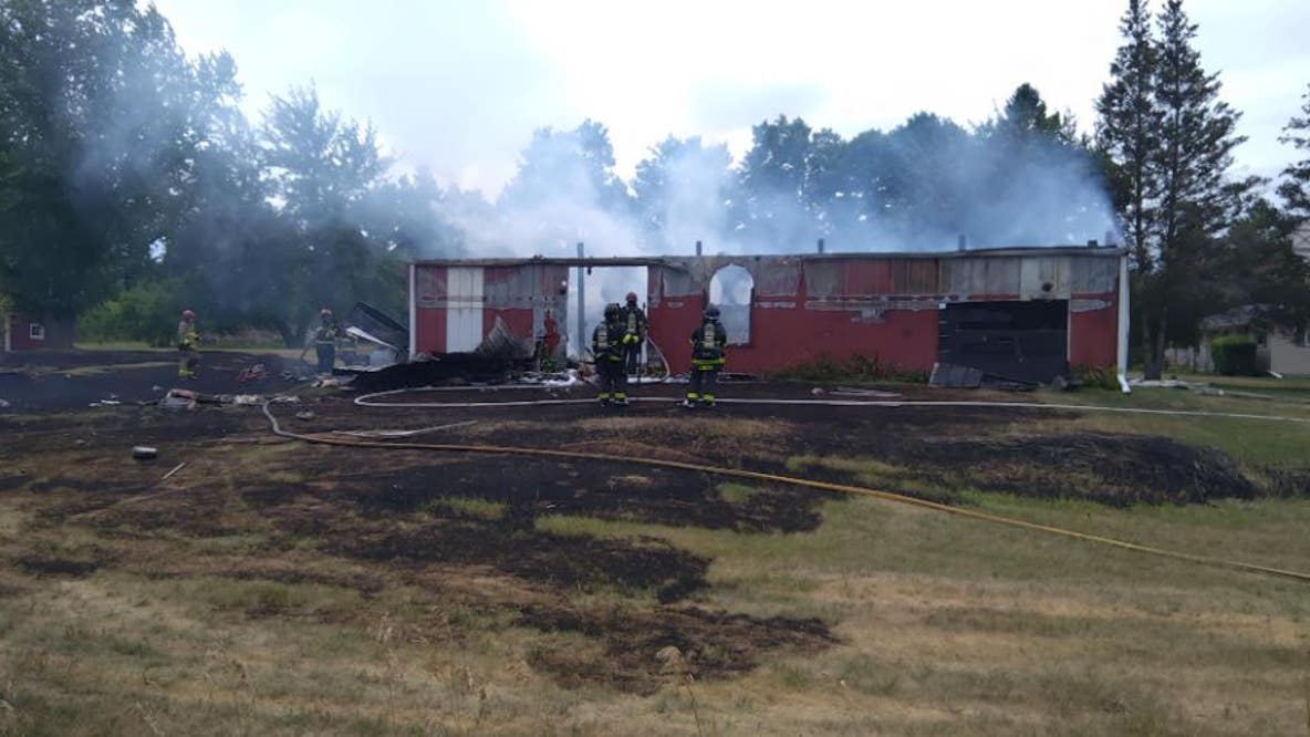 Cedarburg outbuilding explosion; 2 critically injured, dog hurt