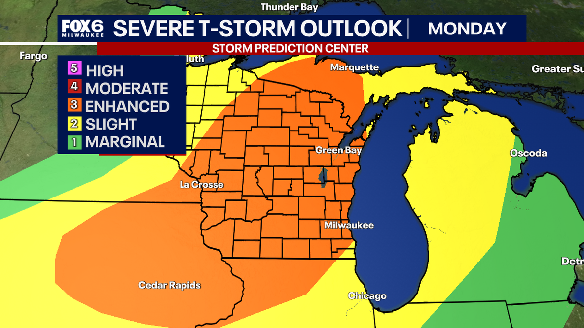 LIVE UPDATES: Strong to severe storms possible Monday afternoon, evening