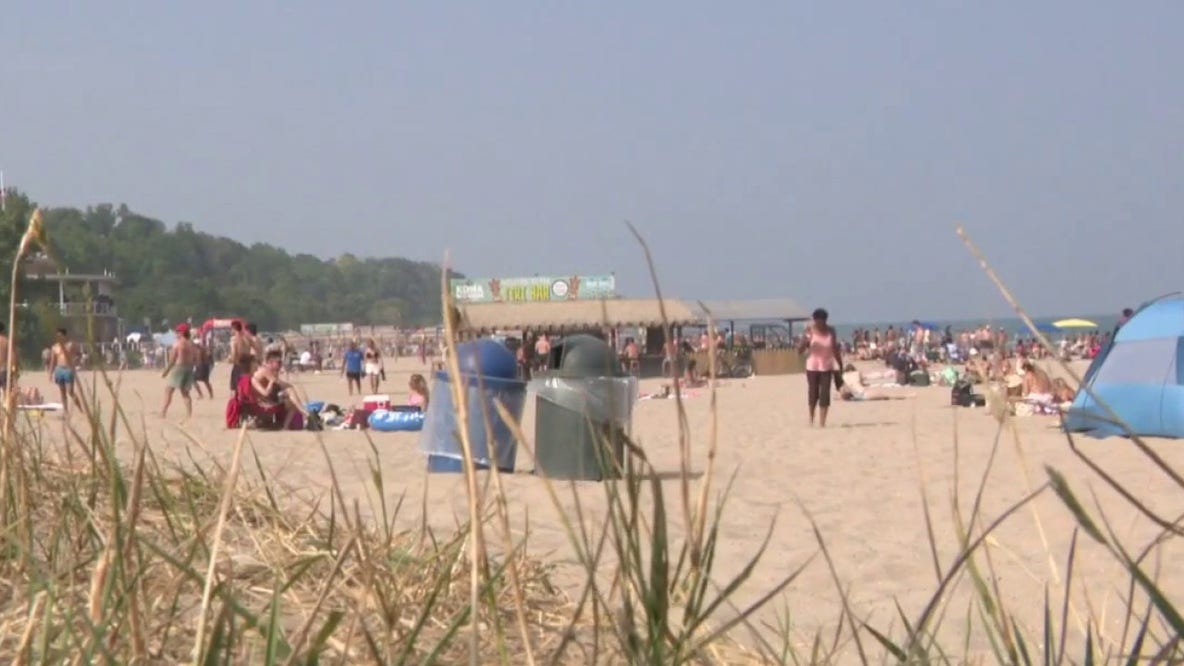 Wildfire smoke in Milwaukee, Bradford Beach busy during break