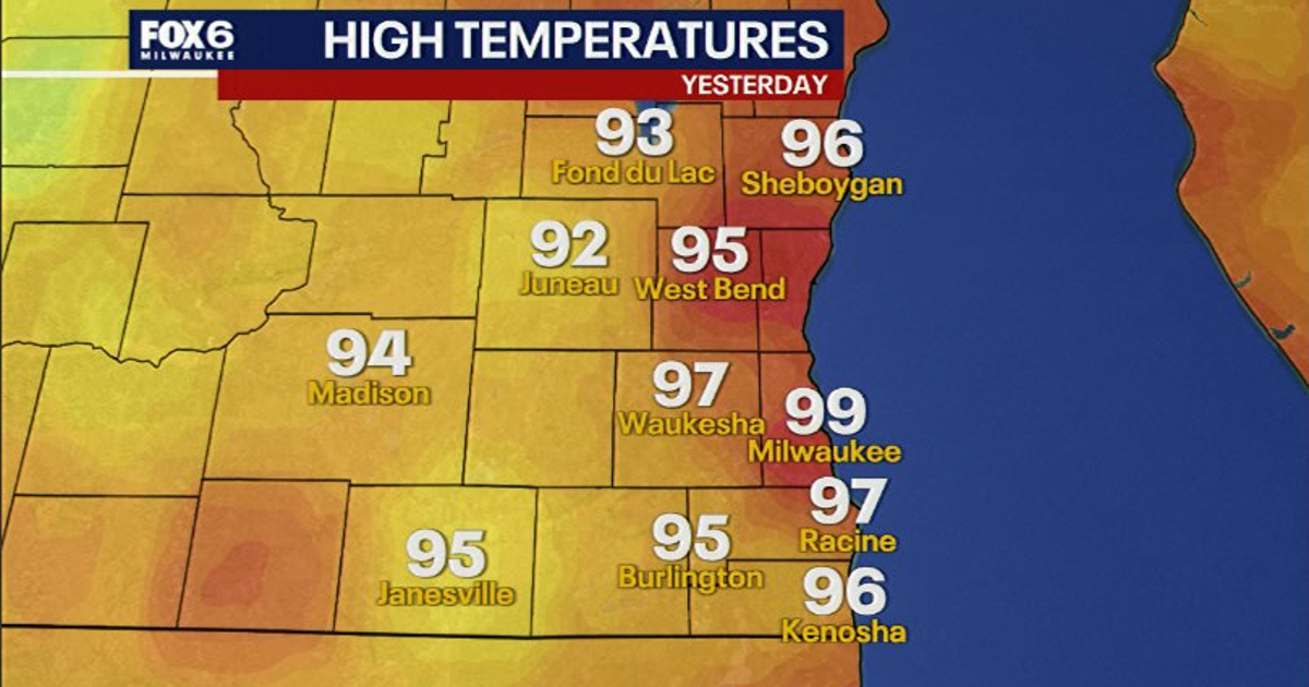 Wisconsin high temperatures: Heat advisory Tuesday, July 14 | FOX6 ...