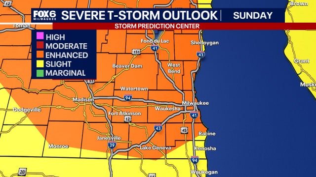 Sunday Weather: Heat advisory and evening severe threat