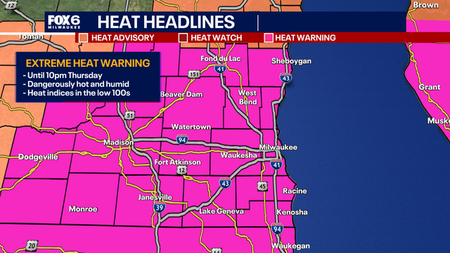 Wisconsin heat warning extended, storms July 4 holiday weekend