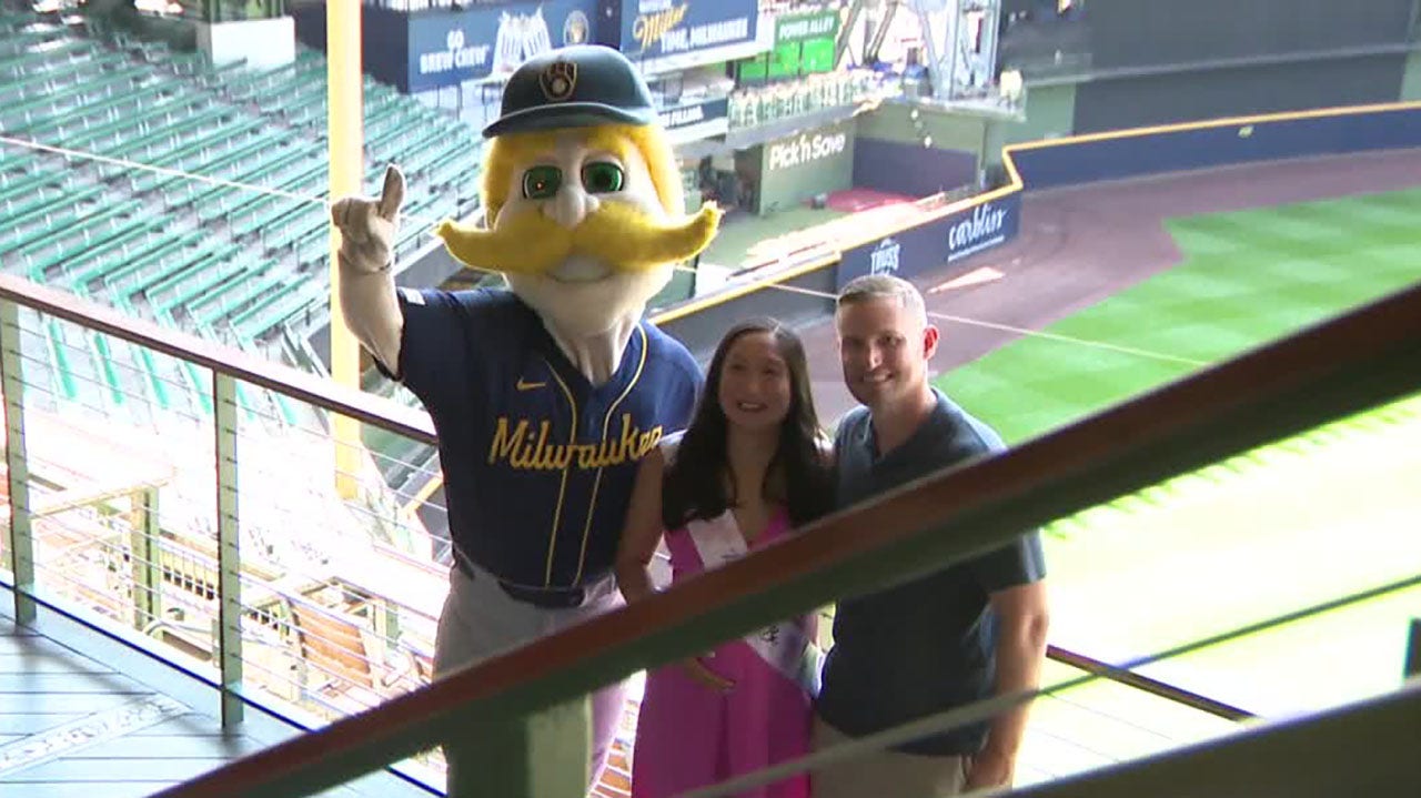 Brewers, Aurora surprise baby shower for couple at ballpark