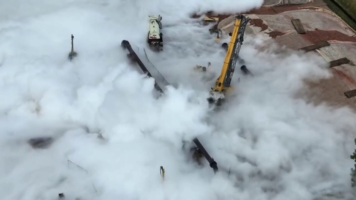 Wisconsin Enbridge natural gas pipeline rupture, haze covers site