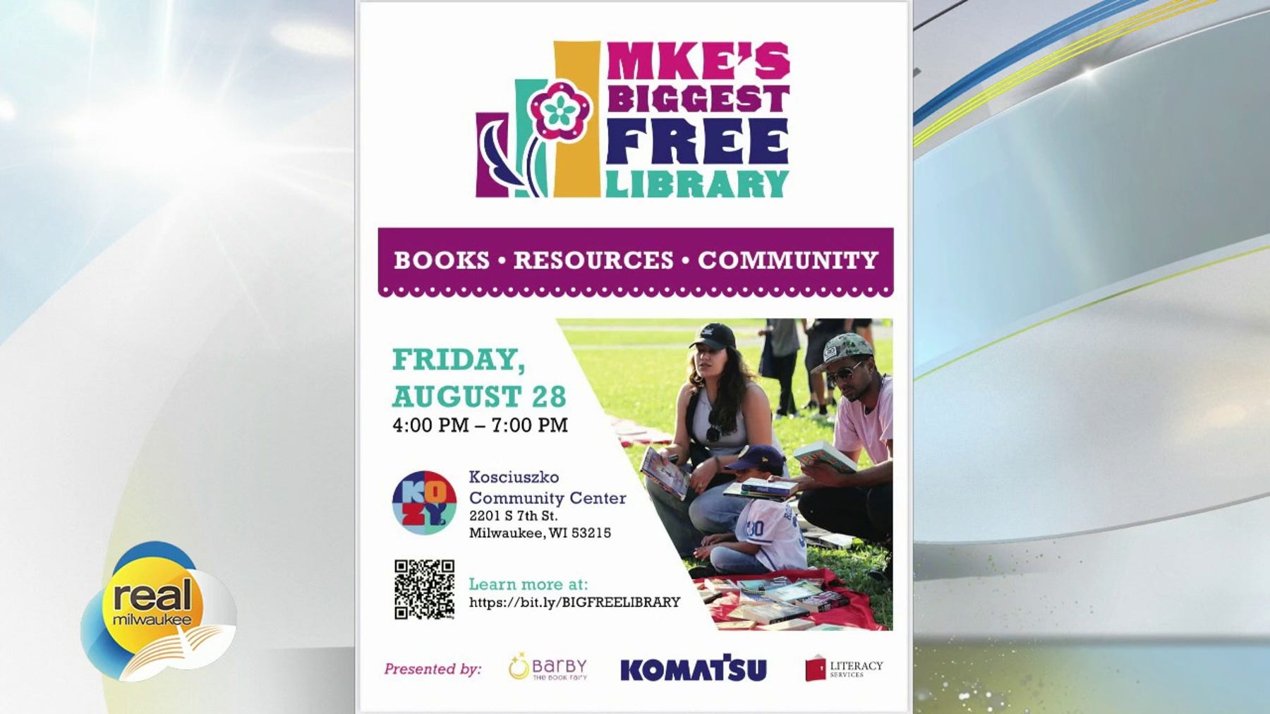 Milwaukee's Biggest Free Library; August 28 at Kosciuszko Community Center