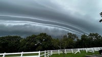 Southeast Wisconsin: Eye catching shelf cloud and striations in a storm