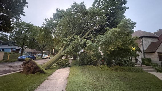 Storm damage in southeastern Wisconsin; thousands without power