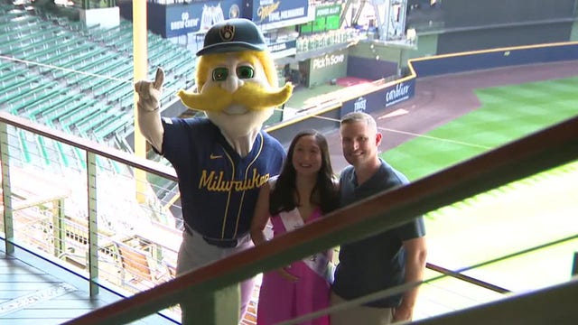Brewers, Aurora surprise baby shower for couple at ballpark