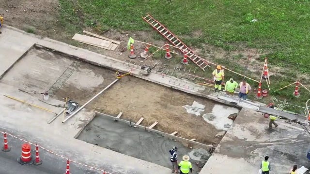 Pavement damage on I-894; lanes closed near Howard Avenue