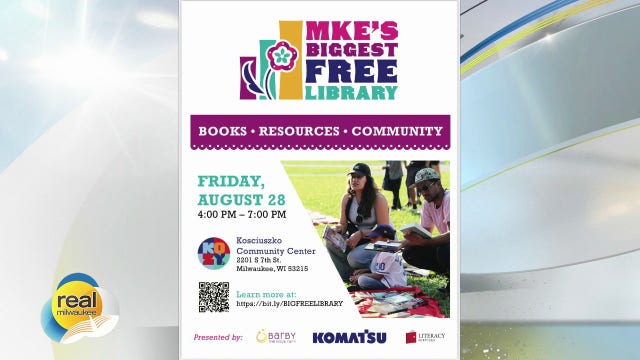 Milwaukee's Biggest Free Library; August 28 at Kosciuszko Community Center