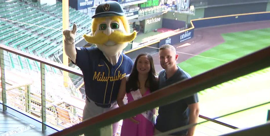 Brewers, Aurora surprise baby shower for couple at ballpark