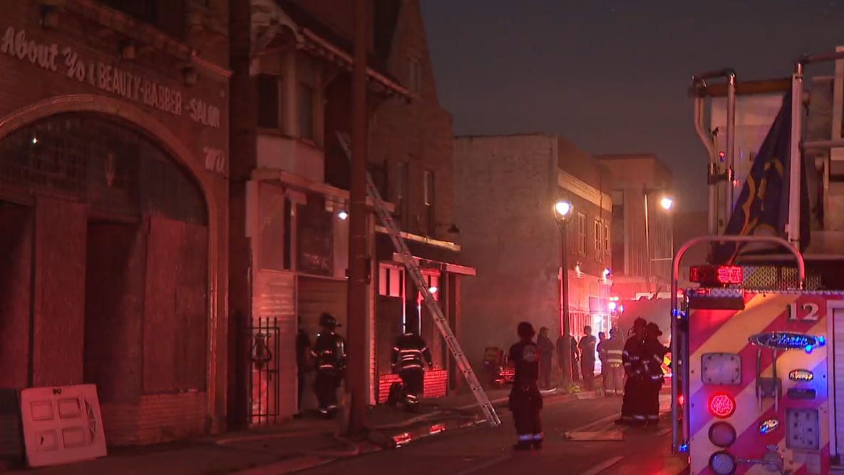 Milwaukee building fire, 38th and North, rubbish burning on 1st floor