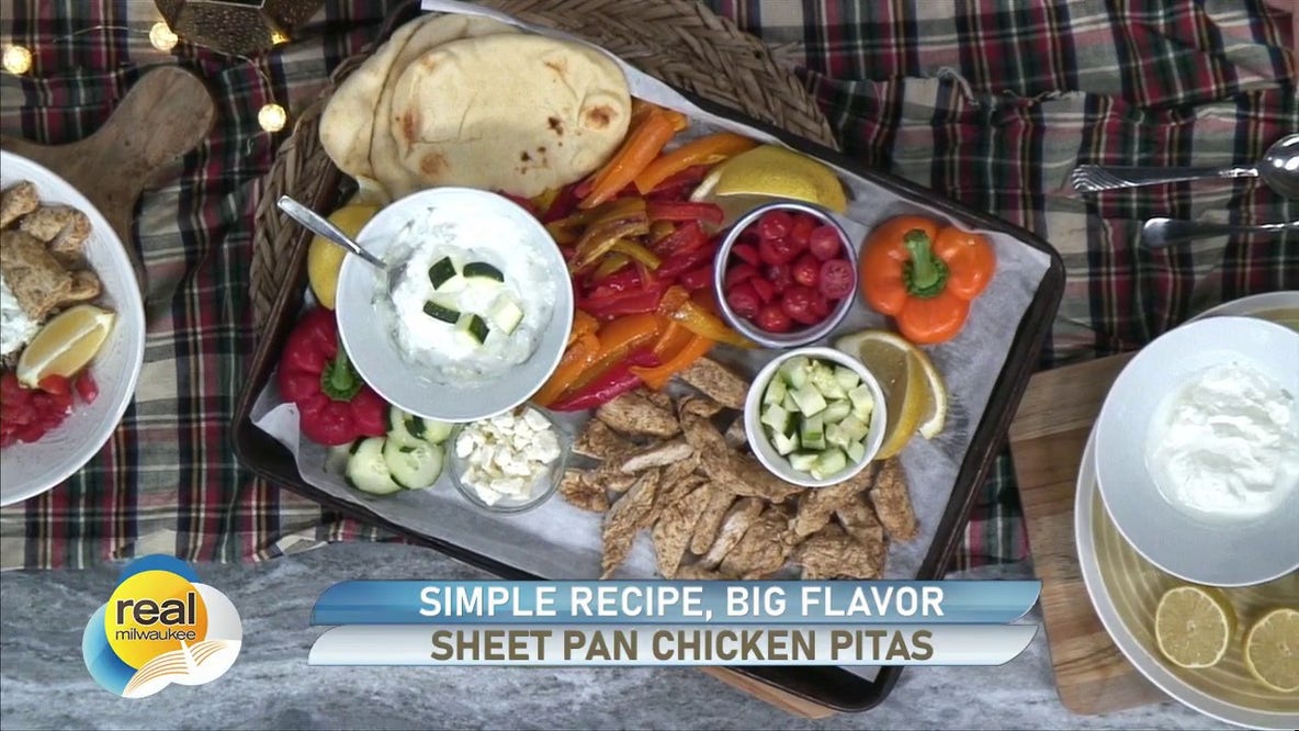 Simple recipe, big flavor; Sheet Pan Chicken Pitas