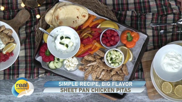 Simple recipe, big flavor; Sheet Pan Chicken Pitas