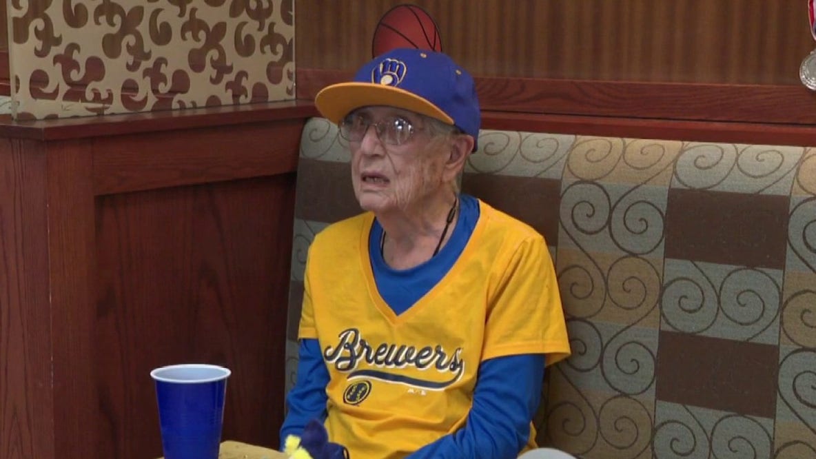 104-year-old Milwaukee Brewers fan celebrates with tailgate
