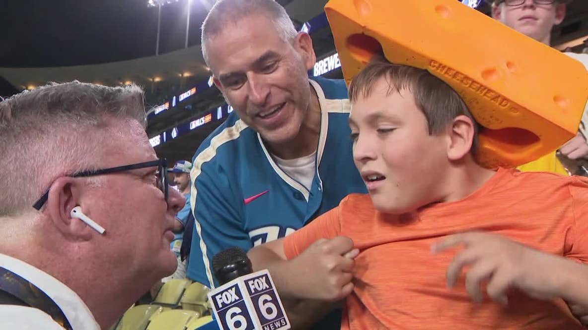 World Series: Young Brewers fan surprised with Game 2 tickets