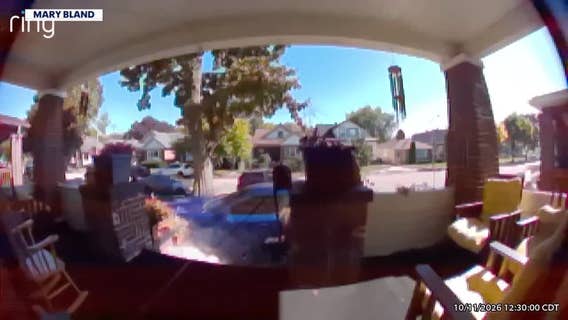 Car crashes into Racine house, porch collapses
