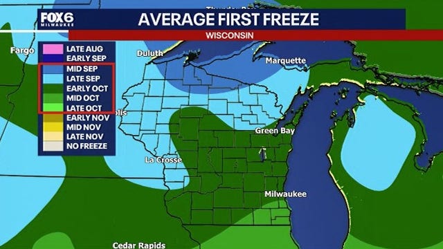 Southern Wisconsin weather: Gusty winds, first freeze possible Friday