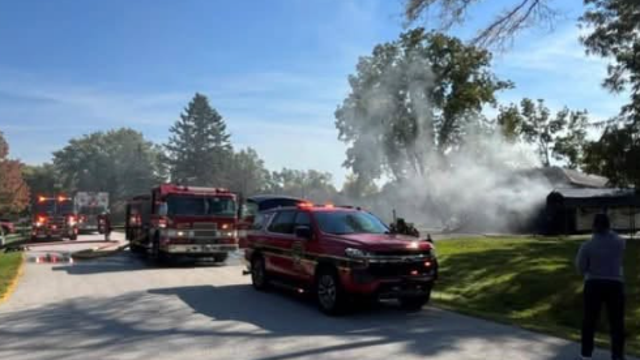 Menomonee Falls house fire; 2 firefighters taken to hospital, family displaced