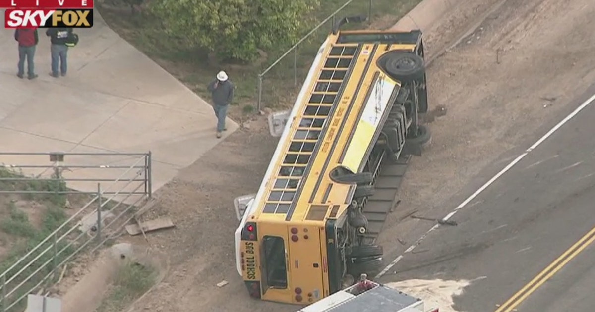 MCSO: 6 children on school bus that was hit by truck that drove through ...