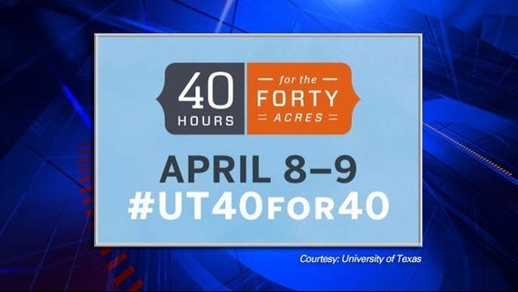 UT's "40 Hours for the Forty Acres" campaign underway