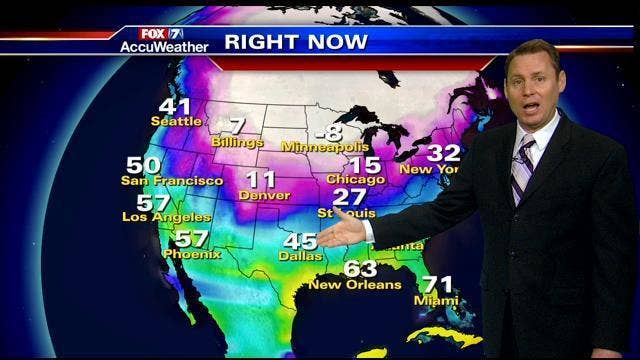 Winter storm moving into the area