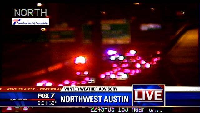 A number of accidents reported due to icy roads