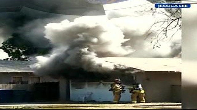 California firefighter in critical condition after roof fall