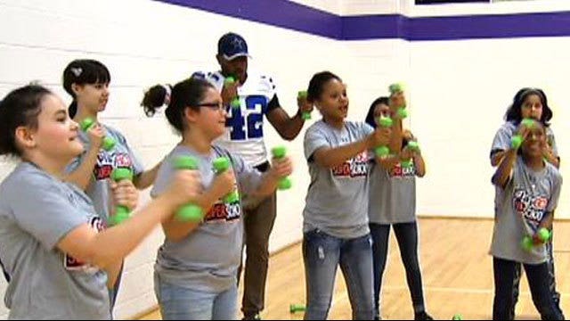 Barry Church visits Westview Middle School