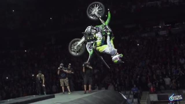 Motorbike rider becomes world's first paraplegic to complete backflip on motorbike