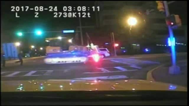 Police chase bulldozer for nearly four miles, crushes police car