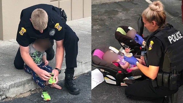 Couple passed out in vehicle while toddler wanders around parking lot naked, police say