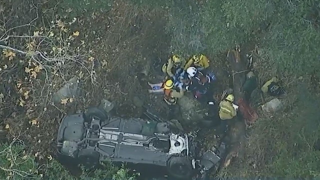 Vehicle drove over cliff in Malibu