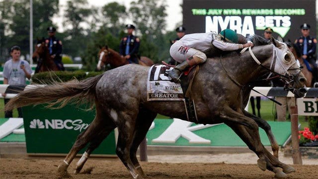 Creator pulls an upset in the Belmont Stakes