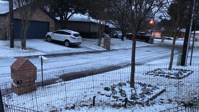 Snow for some, just cold weather for others in North Texas