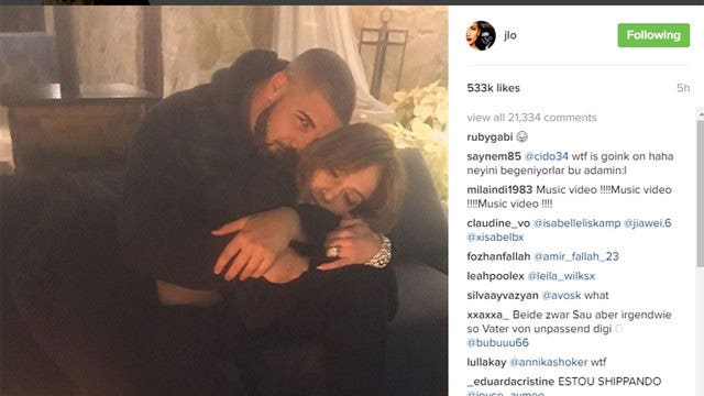 Video: Drake, JLo cozying up at prom-themed party