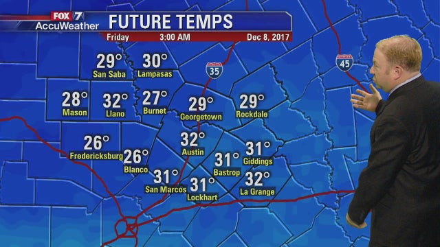 Evening weather forecast for Dec. 7, 2017