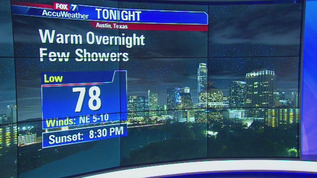 Evening weather forecast for July 23, 2018