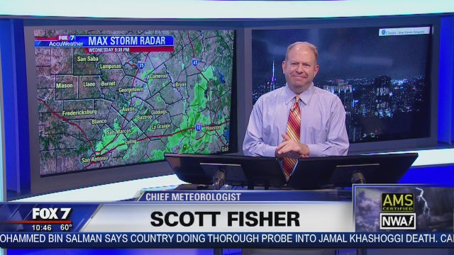 Evening weather forecast for Wednesday, October 24, 2018