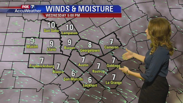 Evening weather forecast for Wednesday, October 25, 2017