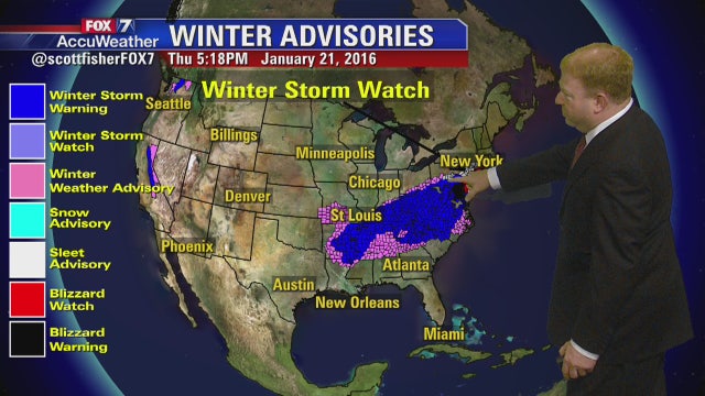Evening weather forecast for 1-21-16