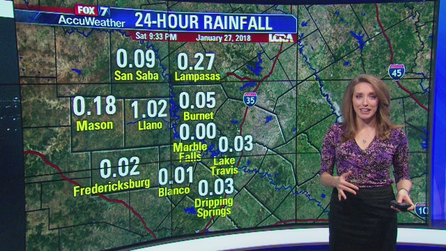 Evening weather forecast for Saturday, January 27, 2018