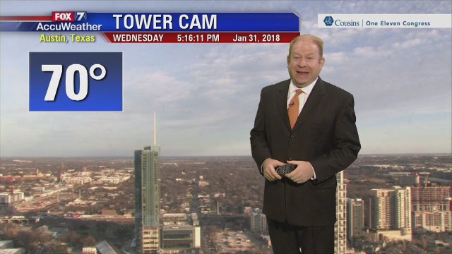 Evening weather forecast for Wednesday, January 31, 2018