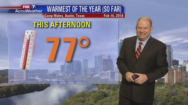 Evening weather forecast for Thursday, February 15, 2018