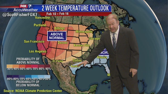 Evening weather forecast for Friday, February 2, 2018