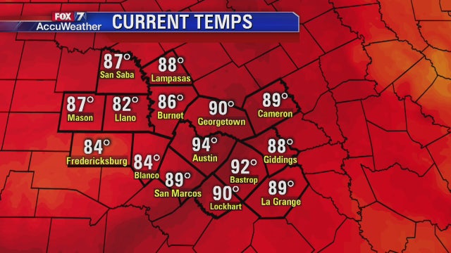 Evening weather forecast for Sunday, August 20, 2017