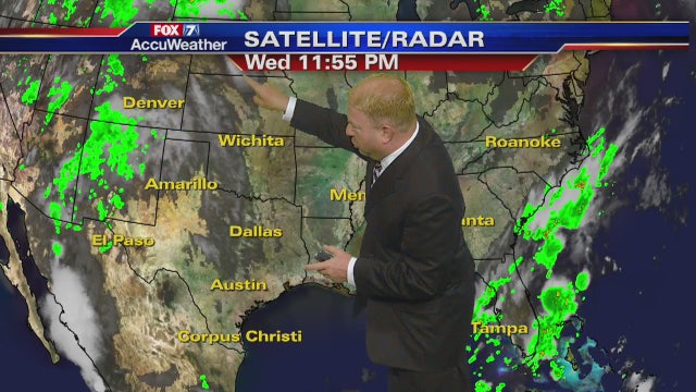 Evening weather forecast for August 27, 2015