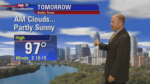 Evening weather forecast for Monday, August 13, 2018