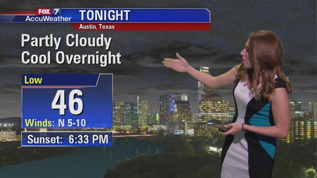 Evening weather forecast for Monday, March 5, 2018