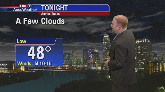 Evening weather forecast for Monday, March 19, 2018